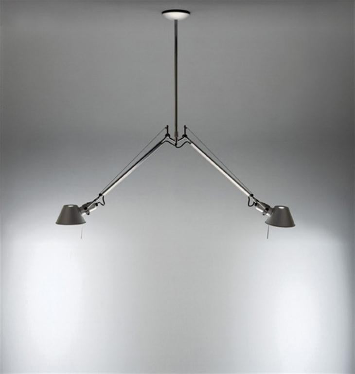 Tolomeo sospensione due bracci alluminio