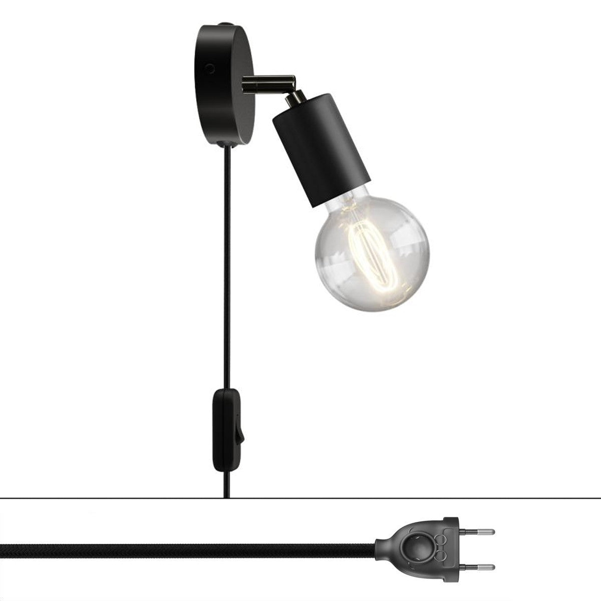 Spostaluce, nástěnná kovová lampa s nastavitelným kloubem, 42W, vyrobeno v Itálii