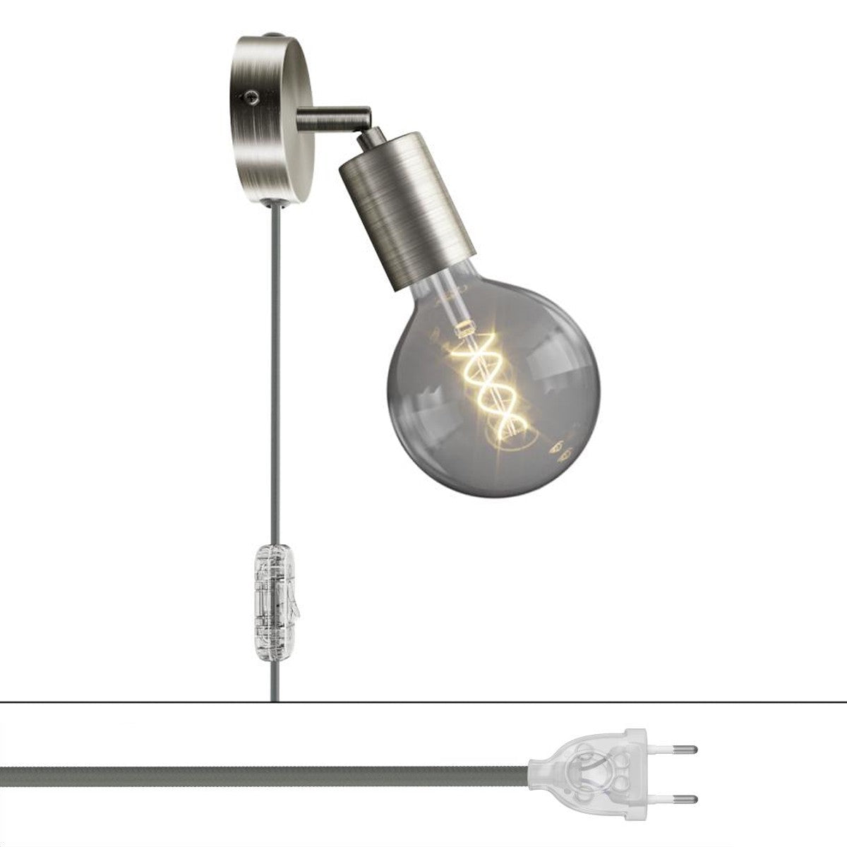 Spostaluce, nástěnná kovová lampa s nastavitelným kloubem, 42W, vyrobeno v Itálii