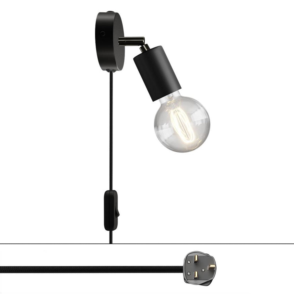 Spostaluce, nástěnná kovová lampa s nastavitelným kloubem, 42W, vyrobeno v Itálii
