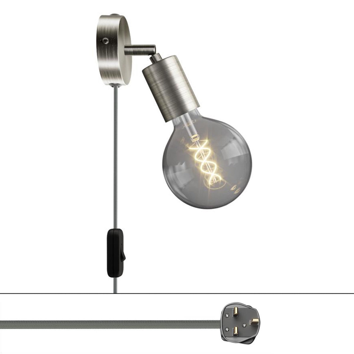 Spostaluce, nástěnná kovová lampa s nastavitelným kloubem, 42W, vyrobeno v Itálii