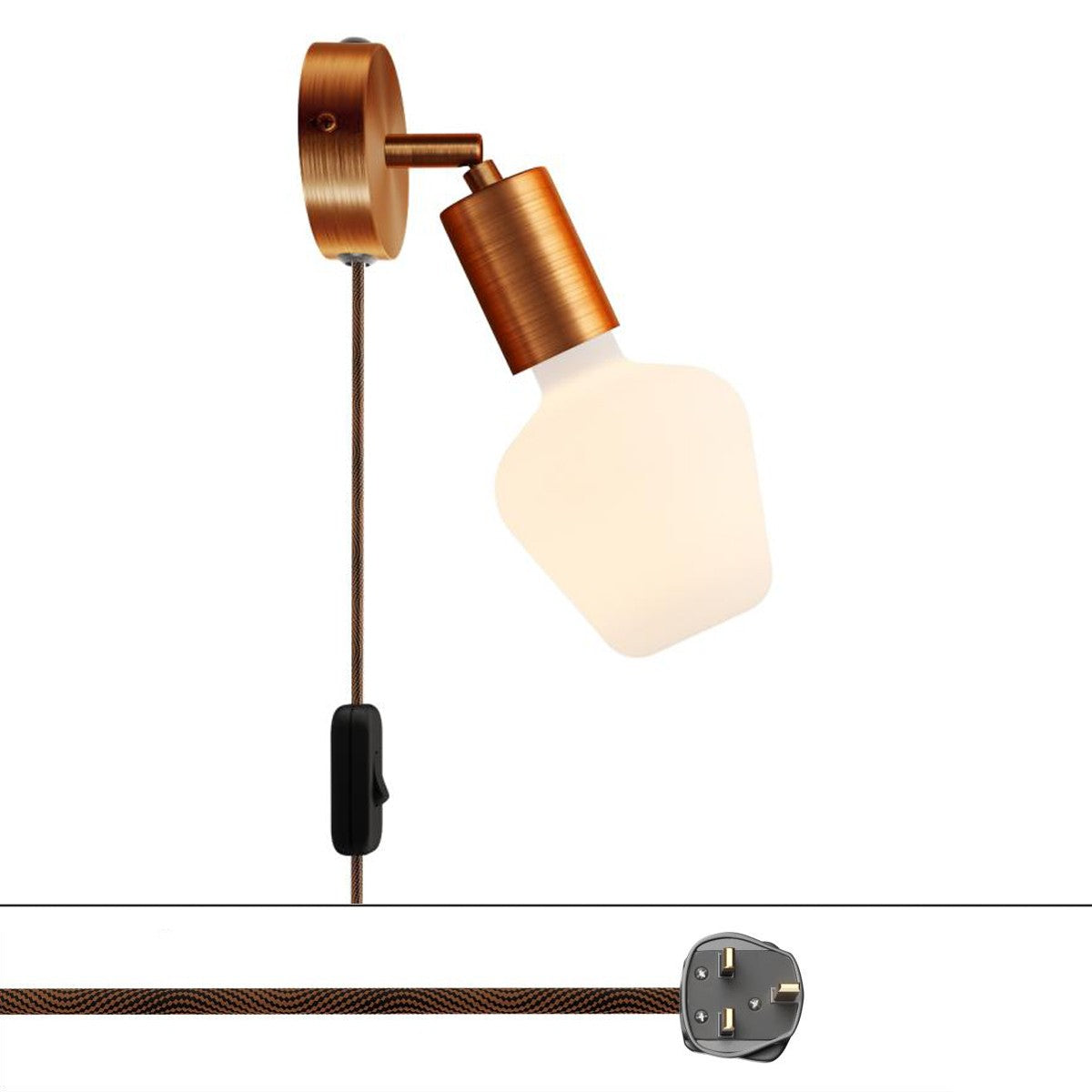 Spostaluce, nástěnná kovová lampa s nastavitelným kloubem, 42W, vyrobeno v Itálii