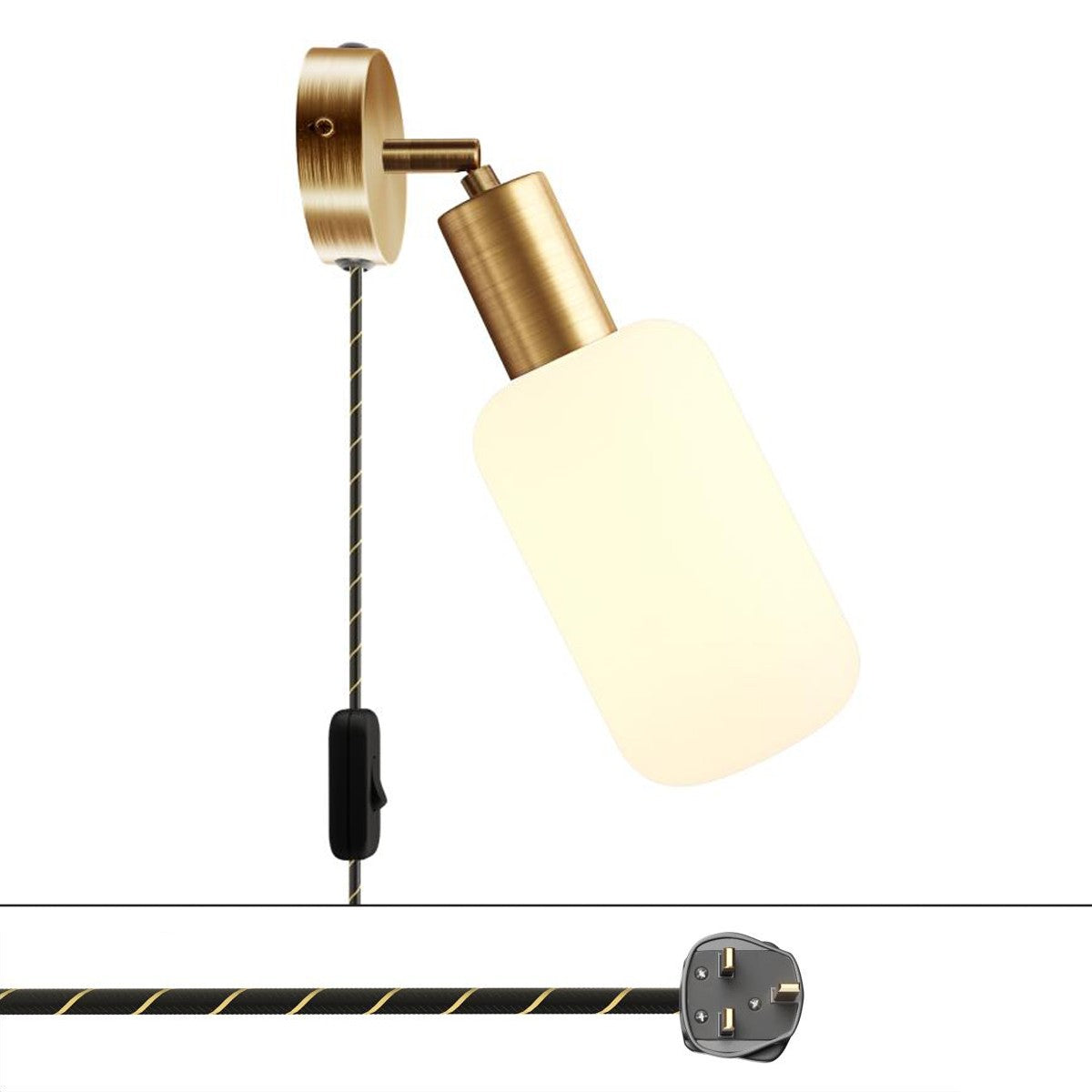 Spostaluce, nástěnná kovová lampa s nastavitelným kloubem, 42W, vyrobeno v Itálii