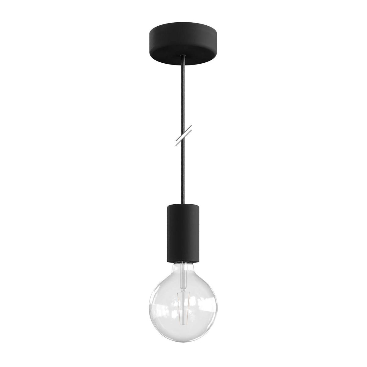 EIVA ELEGANT - Voděodolná závěsná lampa IP65 s 150 cm neoprenovým kabelem a silikonovým baldachýnem
