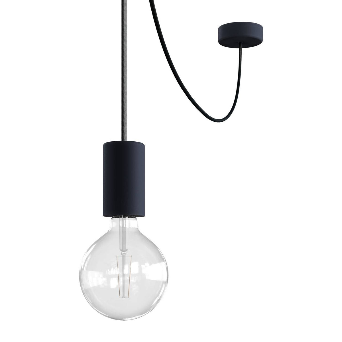 EIVA ELEGANT Závěsná lampa IP65 s 500 cm neoprenovým kabelem a silikonovým baldachýnem