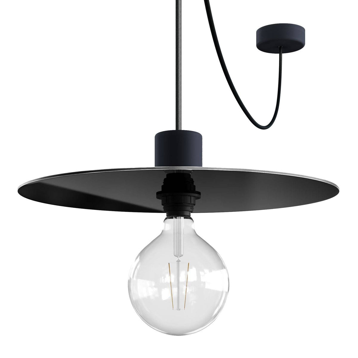 EIVA ELEGANT závěsná lampa IP65 s 5m neoprénovým kabelem a stínidlem 400 mm