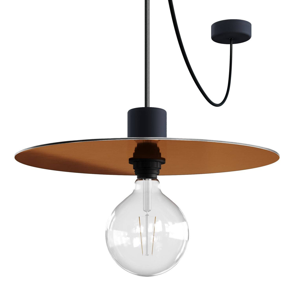 EIVA ELEGANT závěsná lampa IP65 s 5m neoprénovým kabelem a stínidlem 400 mm