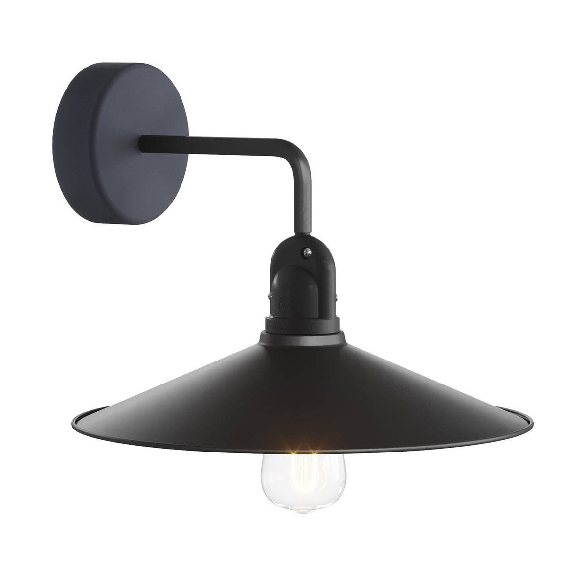 Fermaluce EIVA nástěnná lampa s ohnutou trubičkou, lakovaný kov, šířka 30 cm, výkon 7W
