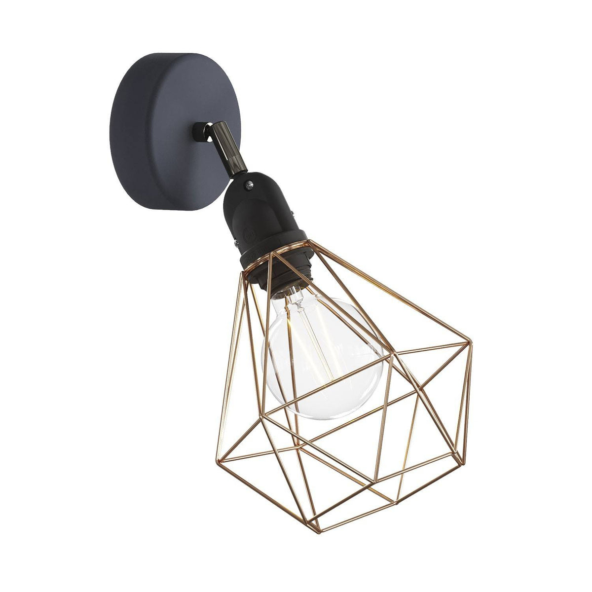 Fermaluce EIVA nástěnná lampa s nastavitelnou spojkou, IP65, průměr 21 cm