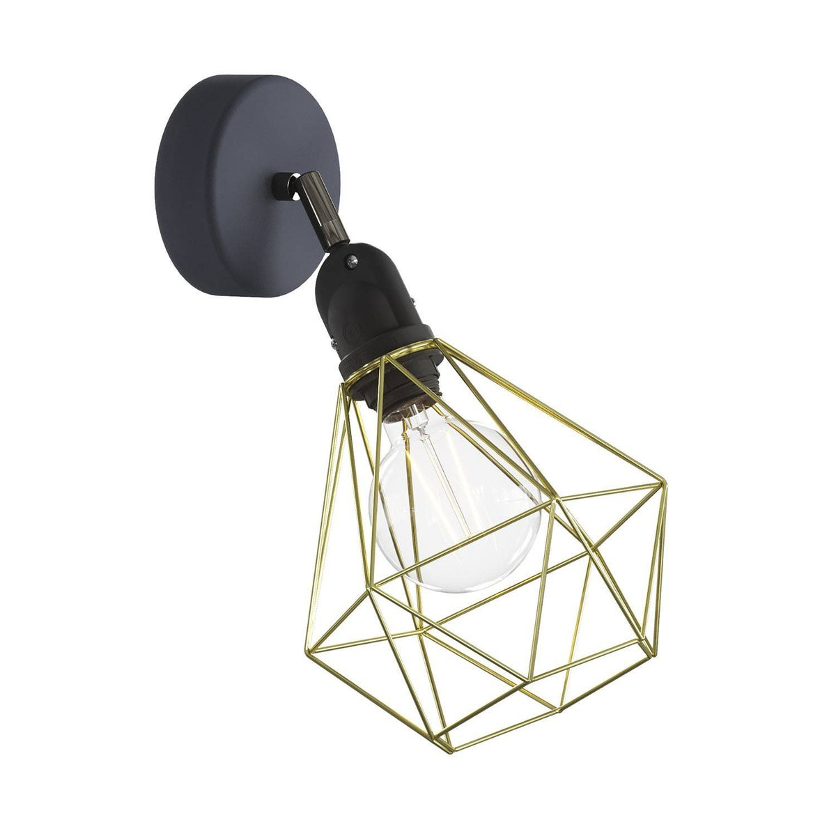 Fermaluce EIVA nástěnná lampa s nastavitelnou spojkou, IP65, průměr 21 cm