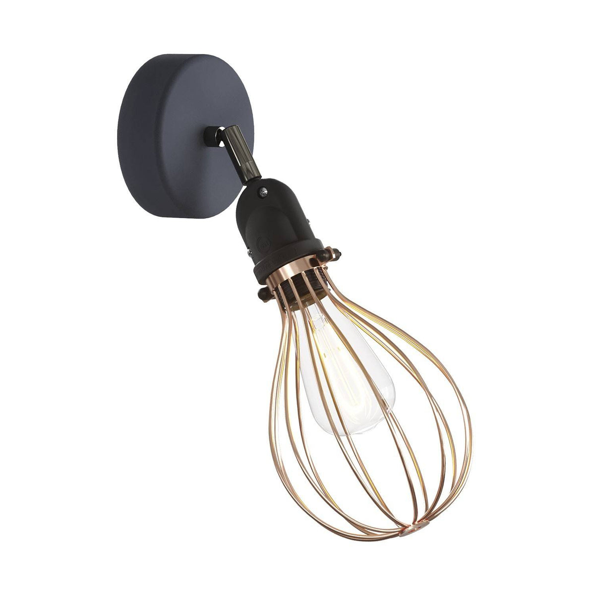 Nástěnná lampa Fermaluce EIVA s nastavitelnou spojkou a stínidlovým rámem Kapka, IP65, 7W LED