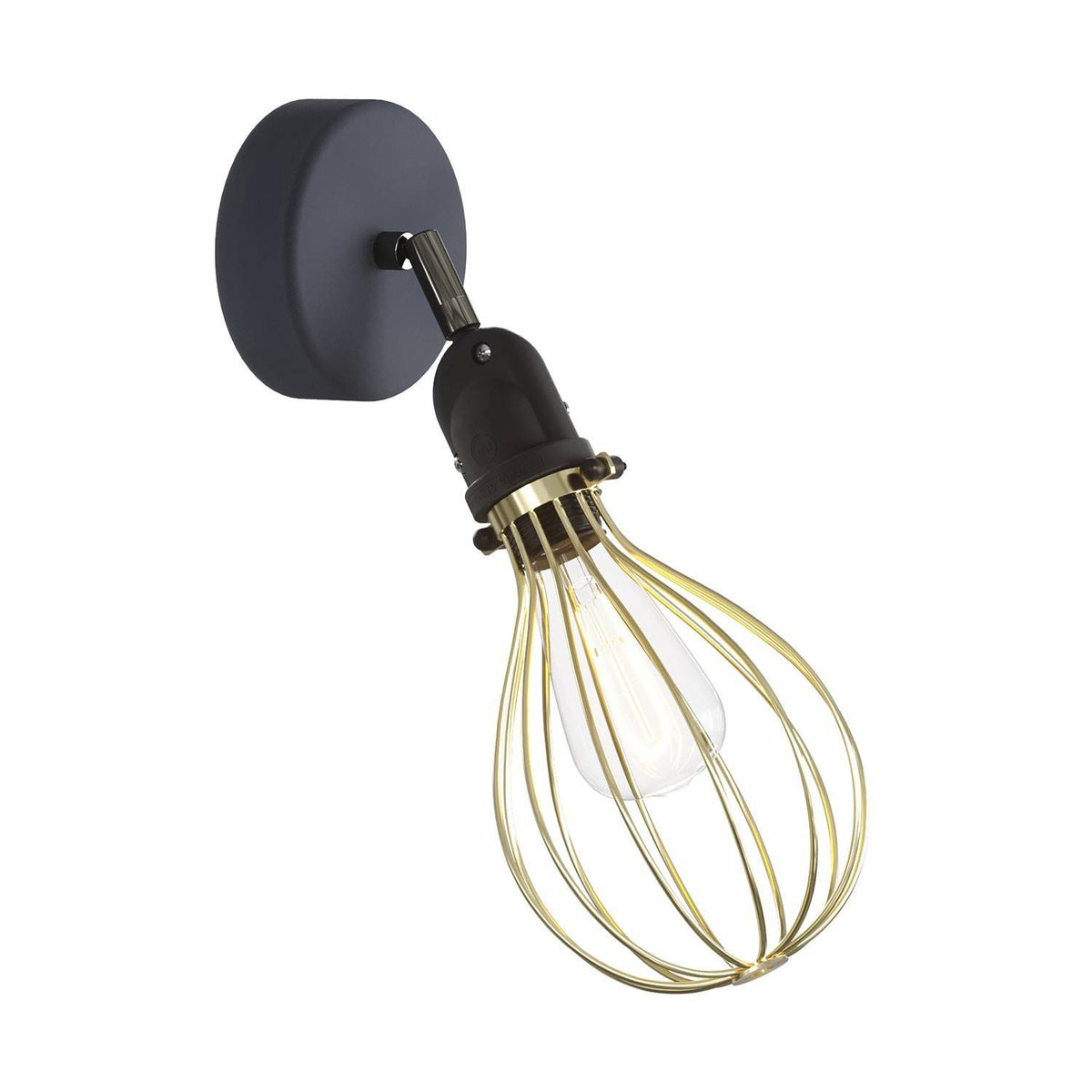 Nástěnná lampa Fermaluce EIVA s nastavitelnou spojkou a stínidlovým rámem Kapka, IP65, 7W LED