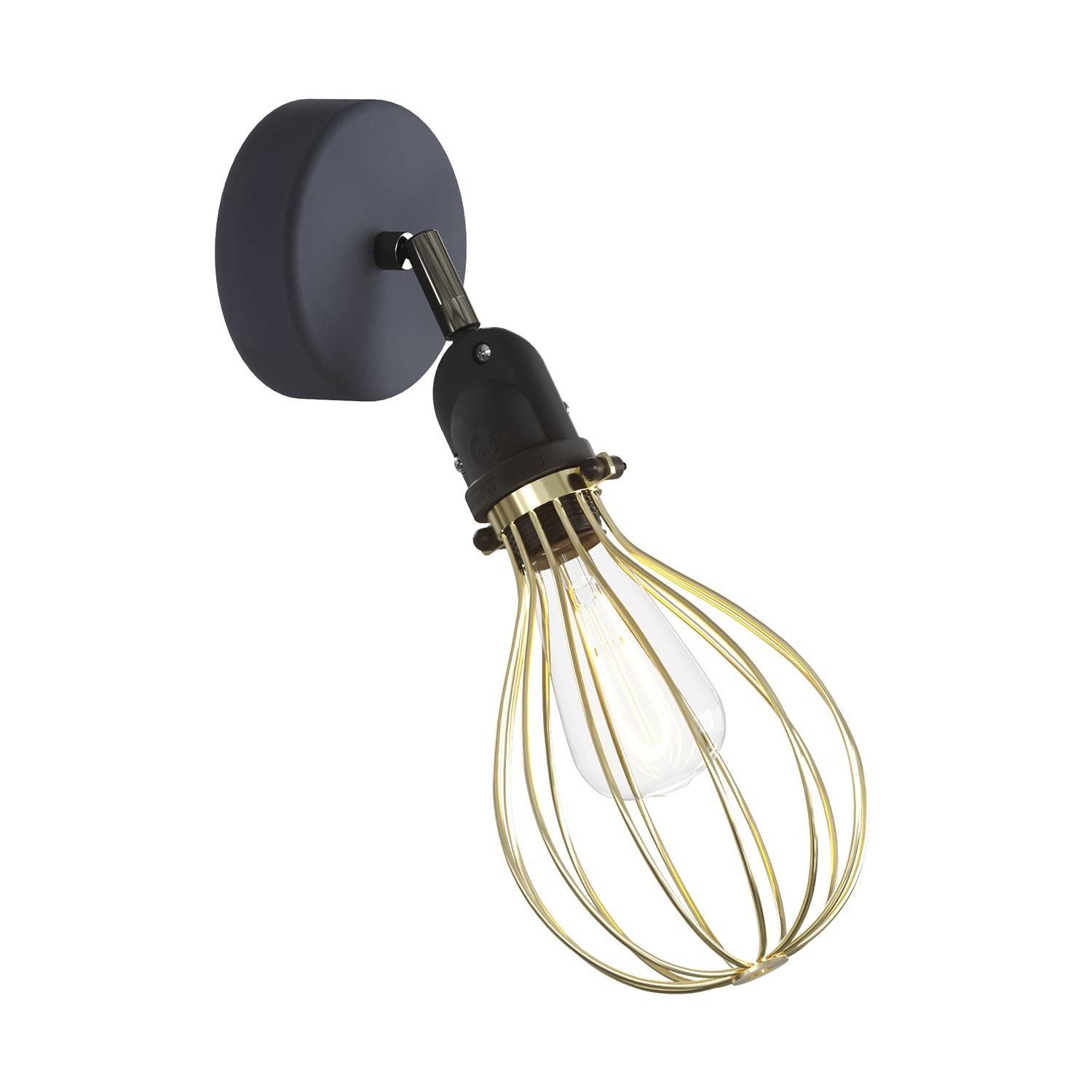 Nástěnná lampa Fermaluce EIVA s nastavitelnou spojkou a stínidlovým rámem Kapka, IP65, 7W LED