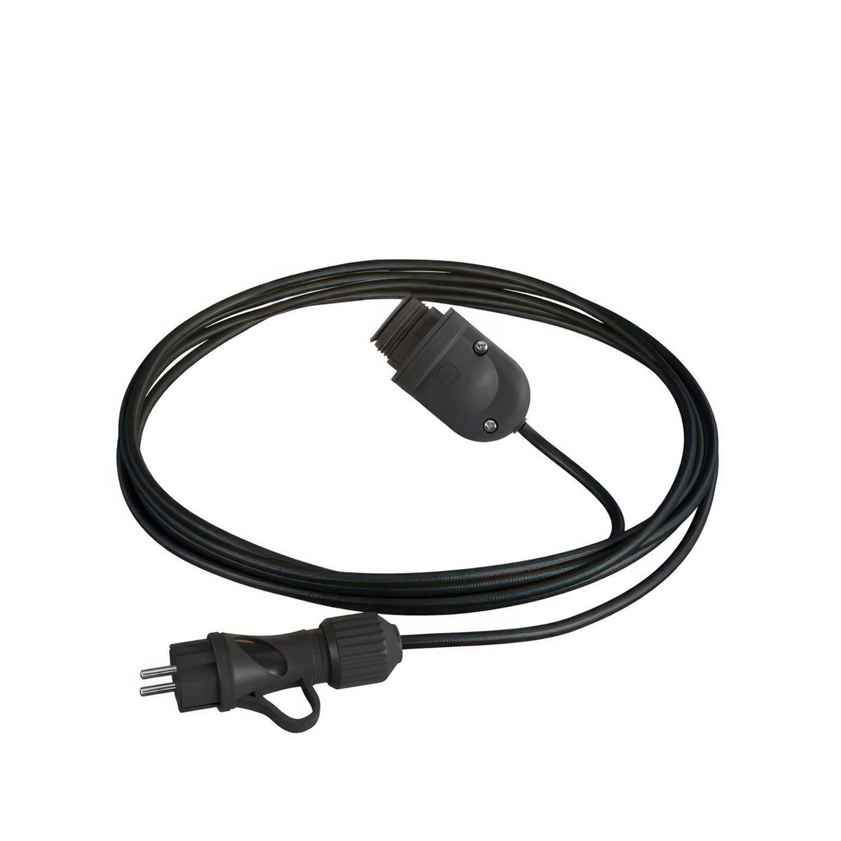 Eiva Snake, voděodolná venkovní lampa s 5 m textilním kabelem a objímkou E27 IP65