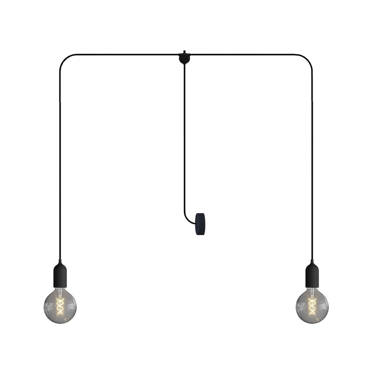 T-Snake EIVA venkovní osvětlení IP65, 2 světla, černý a světle modrý baldachýn, 5W a 4W LED
