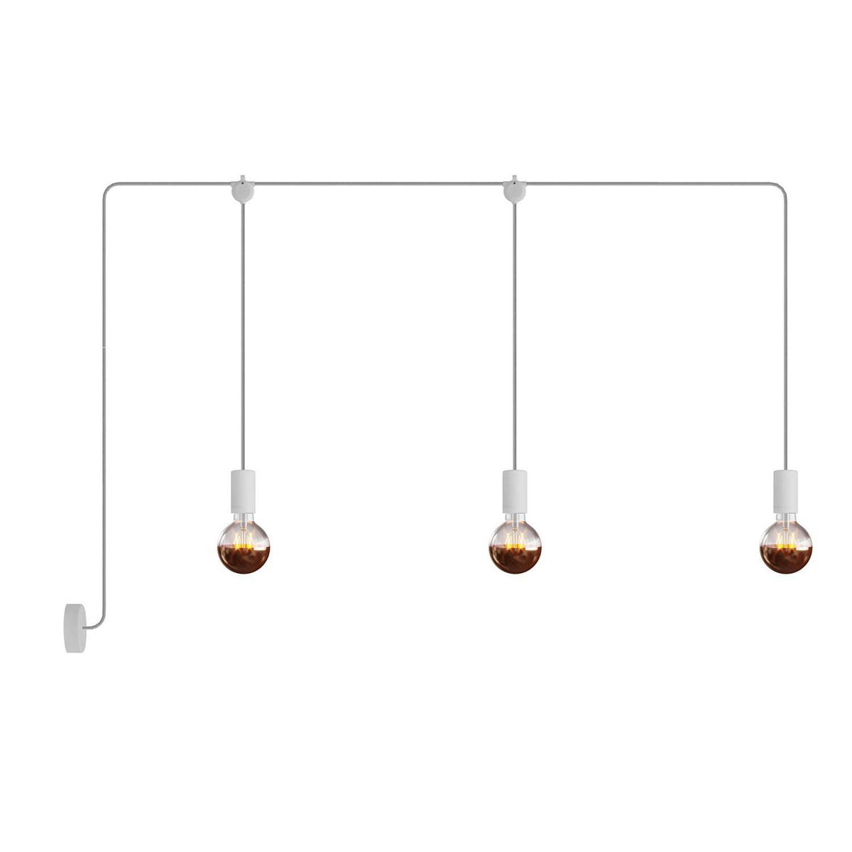E-Snake EIVA venkovní lampa IP65, 3 světla, 255 cm, stmívatelná