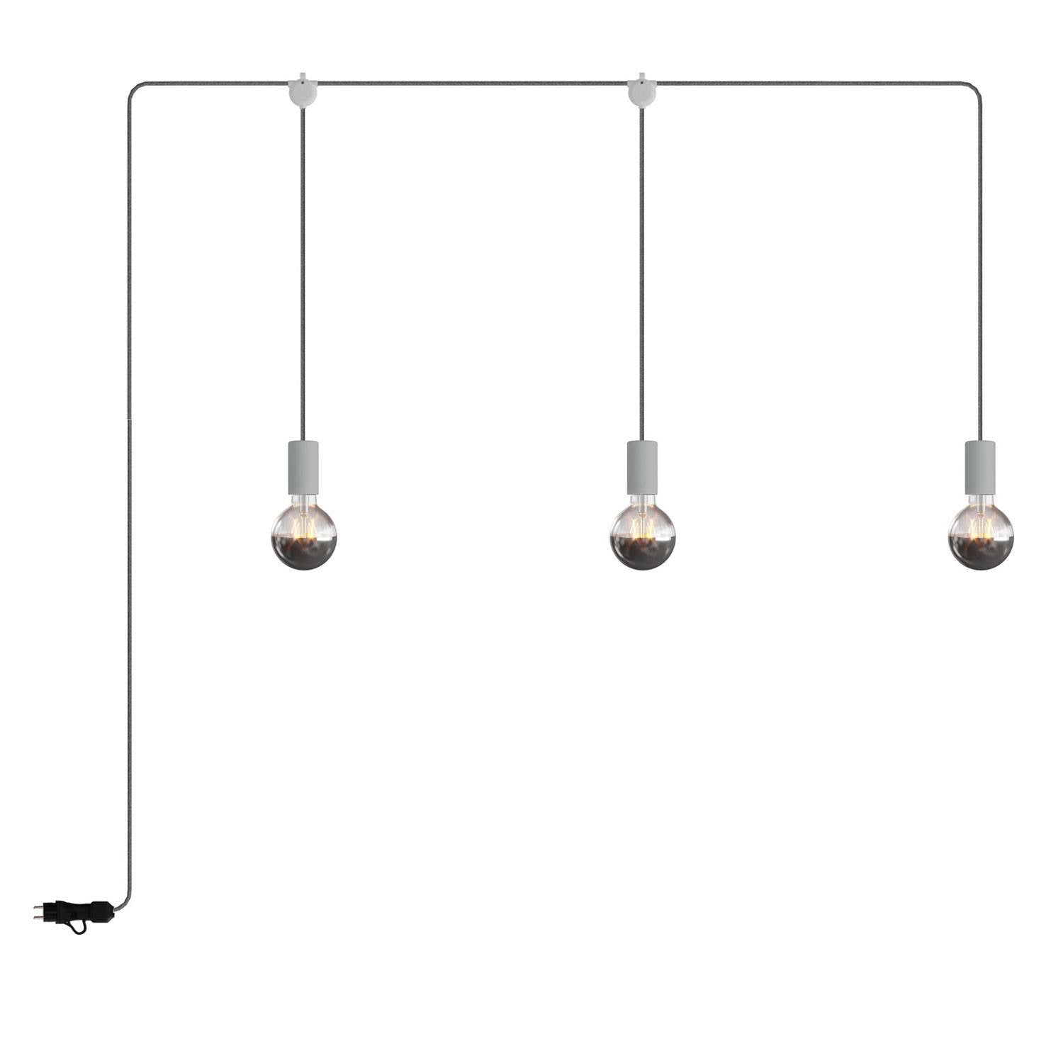 E-Snake EIVA přenosné venkovní osvětlení IP65, 3 světla, délka 270 cm, 7W LED