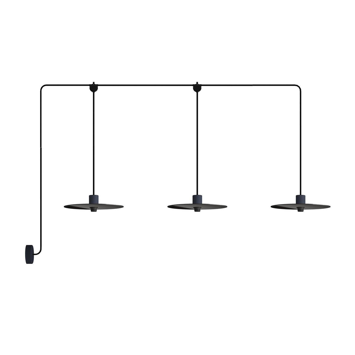 E-Snake EIVA venkovní osvětlení IP65, 3 světla, délka 260 cm, stmívatelné LED 4W