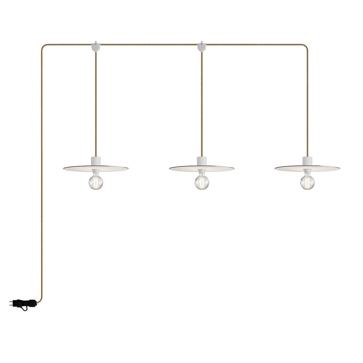 E-Snake EIVA přenosná venkovní lampa IP65, 3 světla, délka 270 cm, LED 4W