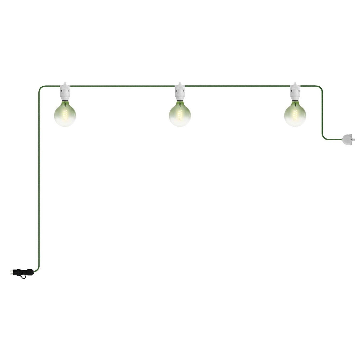 EIVA přenosný venkovní světelný řetěz IP65, 490 cm, 3 světla