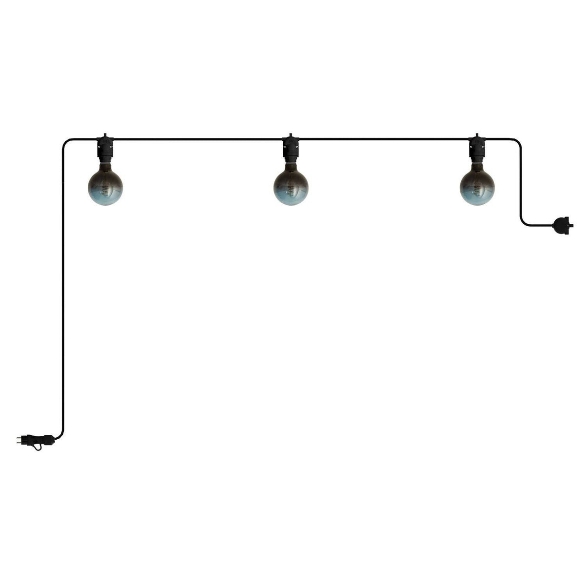 EIVA přenosný venkovní světelný řetěz IP65, 490 cm, 3 světla
