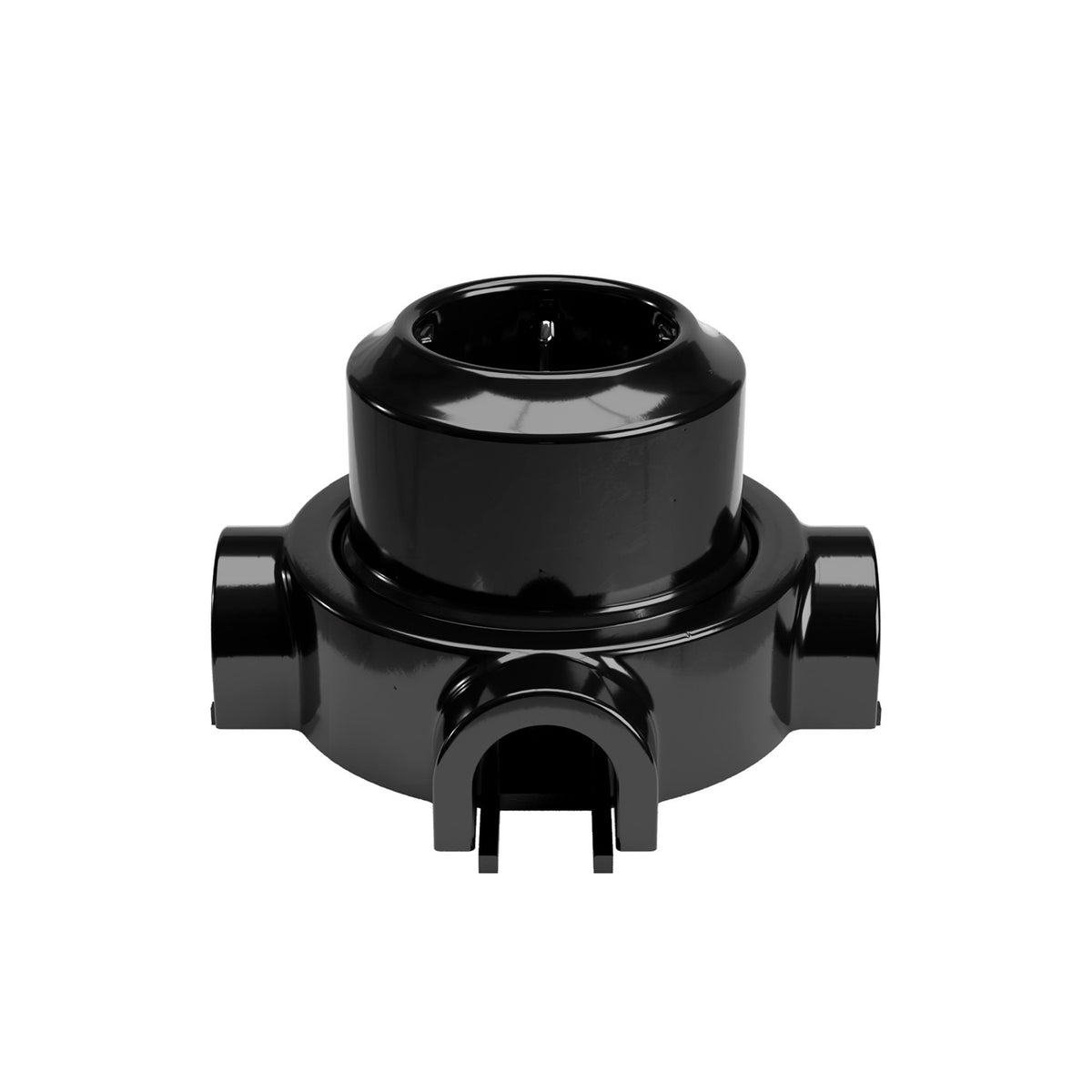 Stěnová zásuvka Schuko 16A z porcelánu, průměr 65 mm, bílá/černá