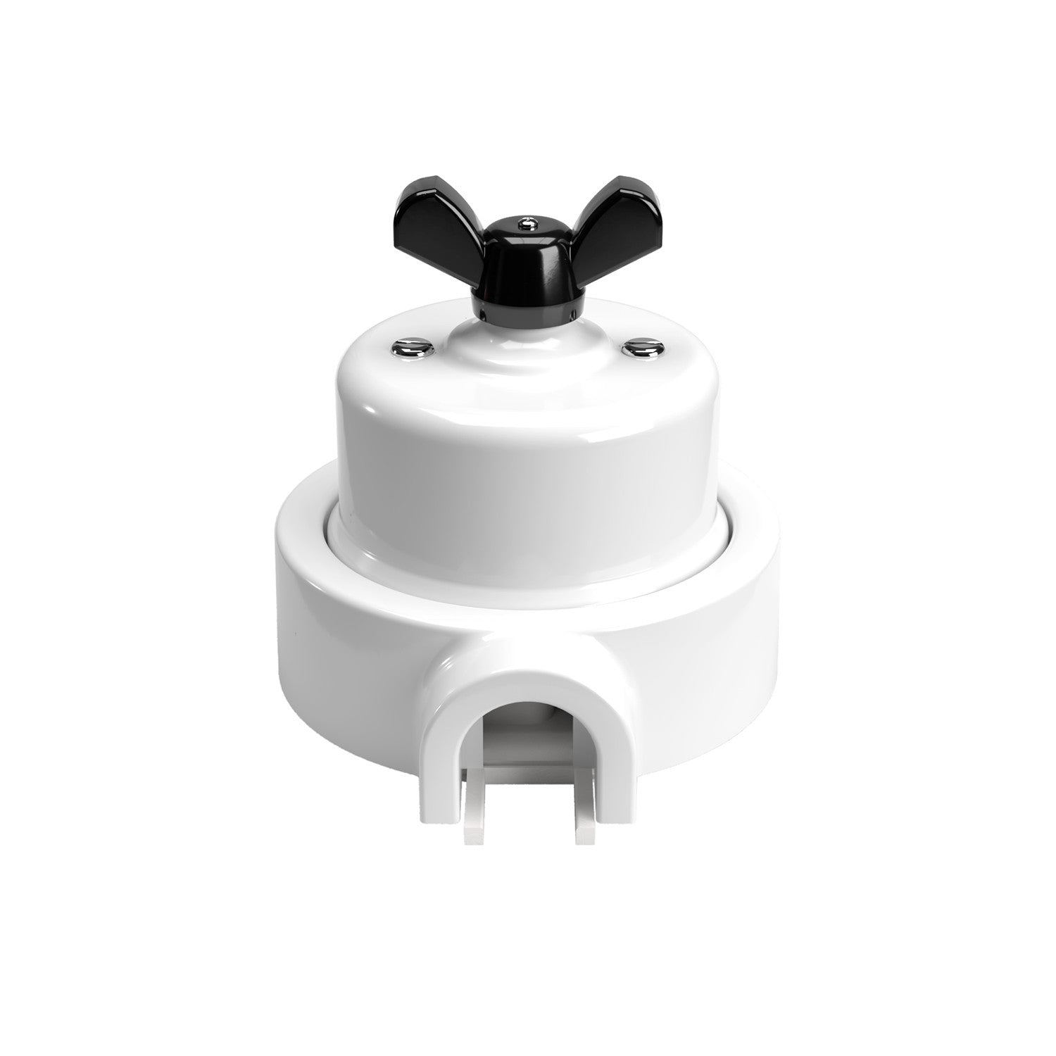 Sada bílého porcelánového vypínače/přepínače 10AX250V s šroubováním a základnou pro Creative-Tubes