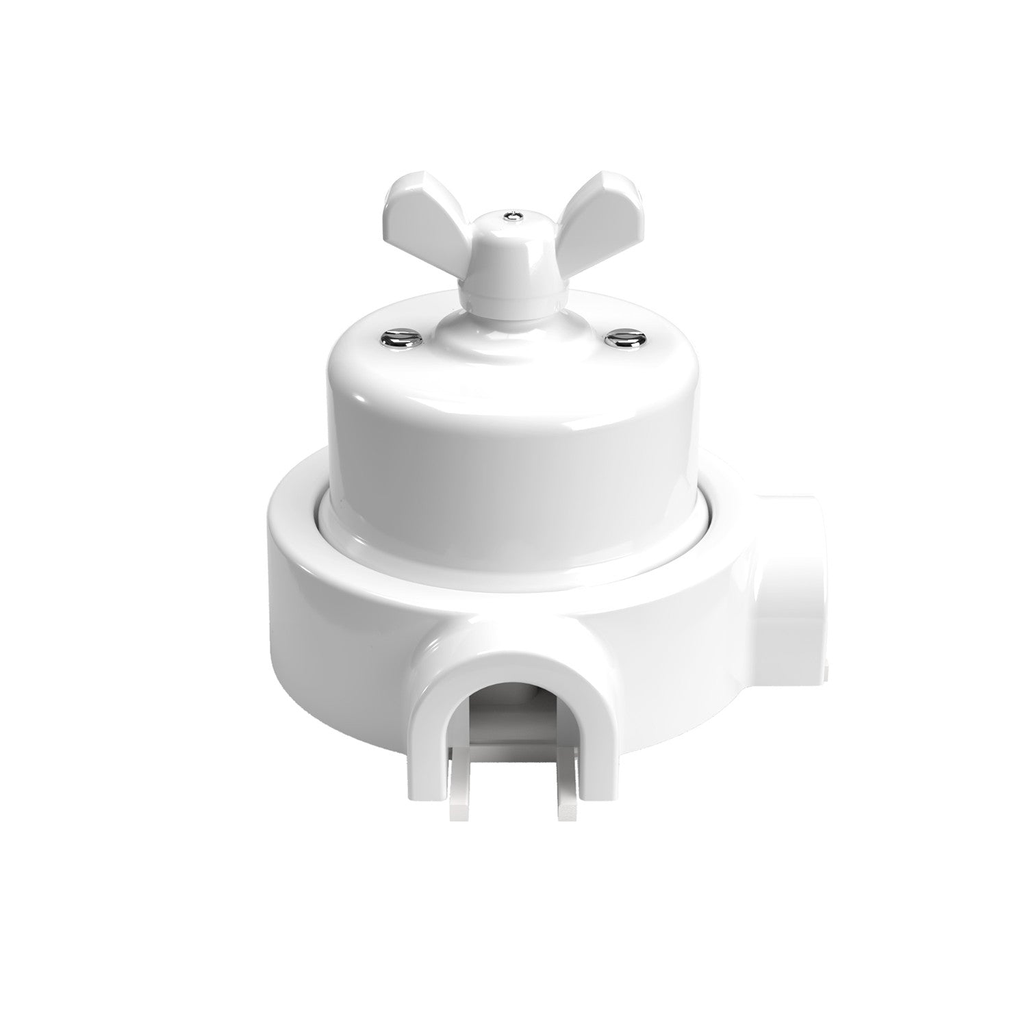 Sada bílého porcelánového vypínače/přepínače 10AX250V s šroubováním a základnou pro Creative-Tubes