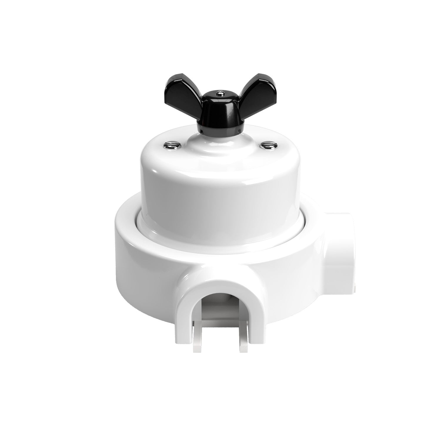 Sada bílého porcelánového vypínače/přepínače 10AX250V s šroubováním a základnou pro Creative-Tubes