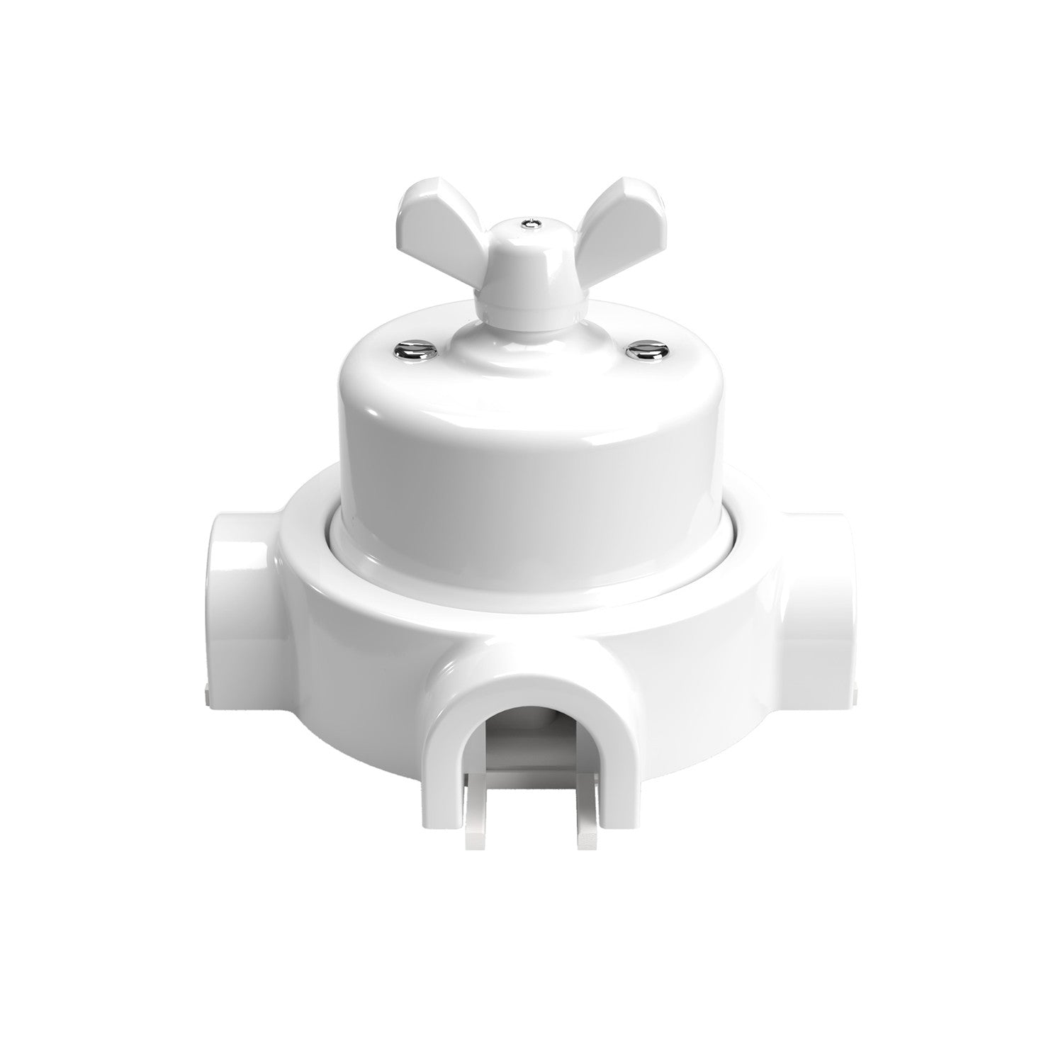 Sada bílého porcelánového vypínače/přepínače 10AX250V s šroubováním a základnou pro Creative-Tubes