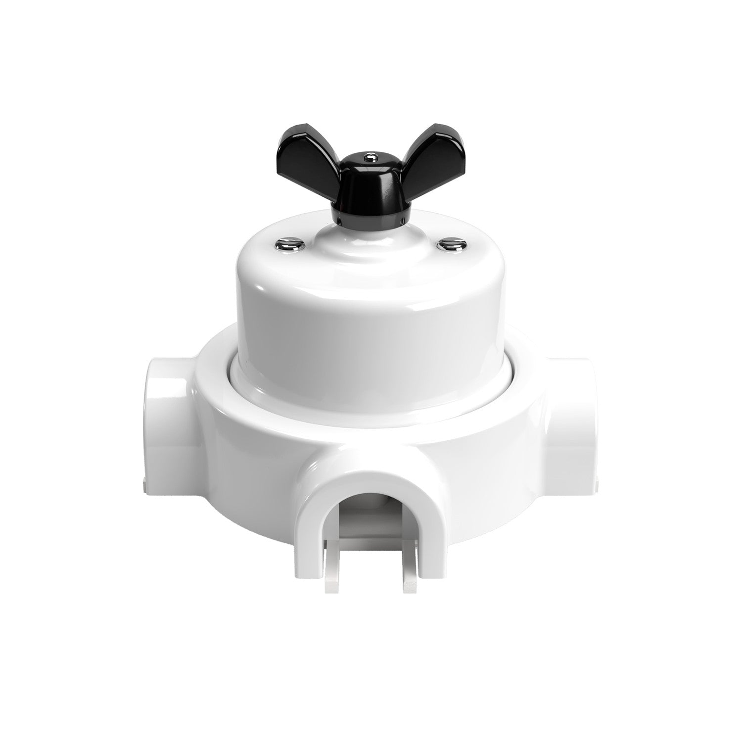 Sada bílého porcelánového vypínače/přepínače 10AX250V s šroubováním a základnou pro Creative-Tubes