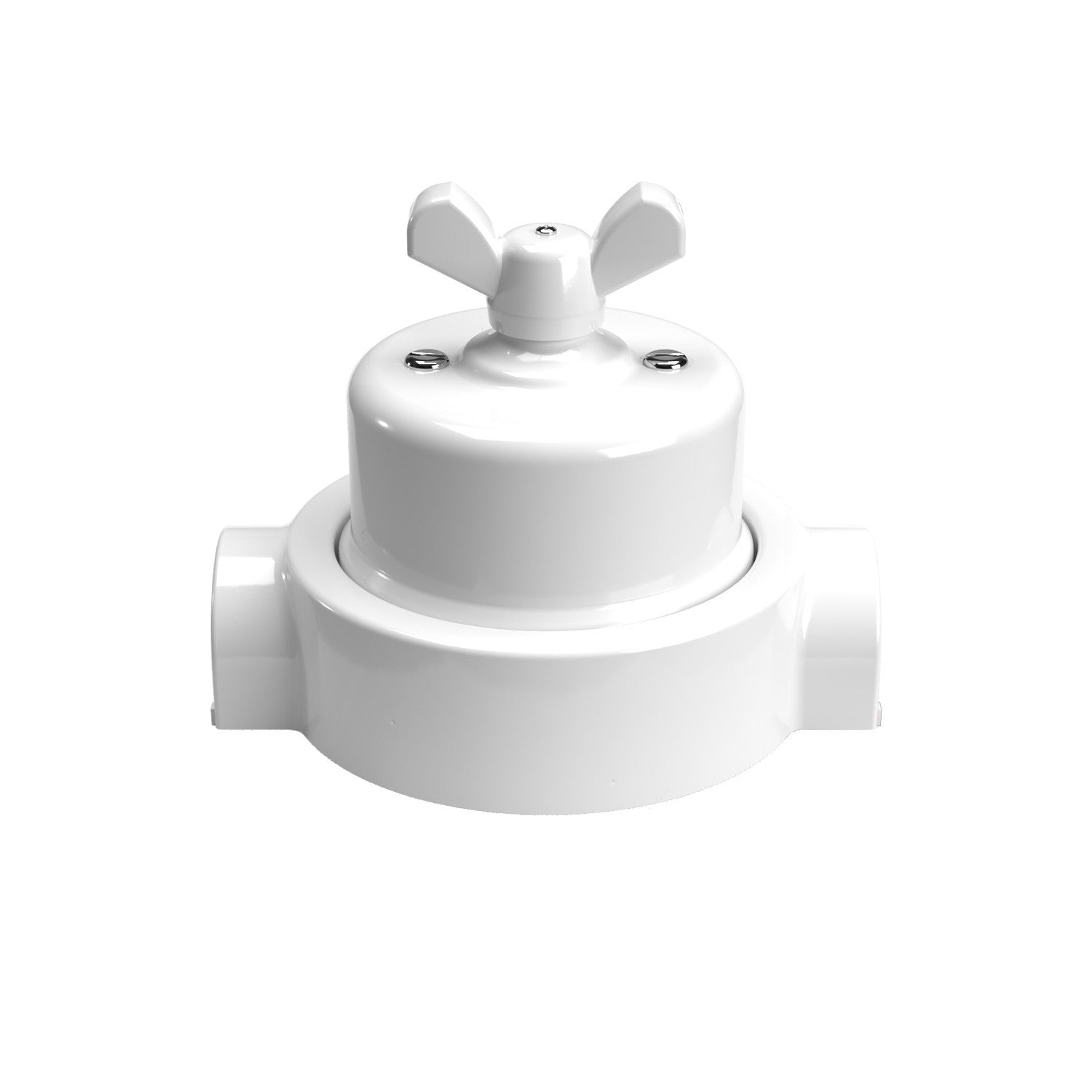 Sada bílého porcelánového vypínače/přepínače 10AX250V s šroubováním a základnou pro Creative-Tubes