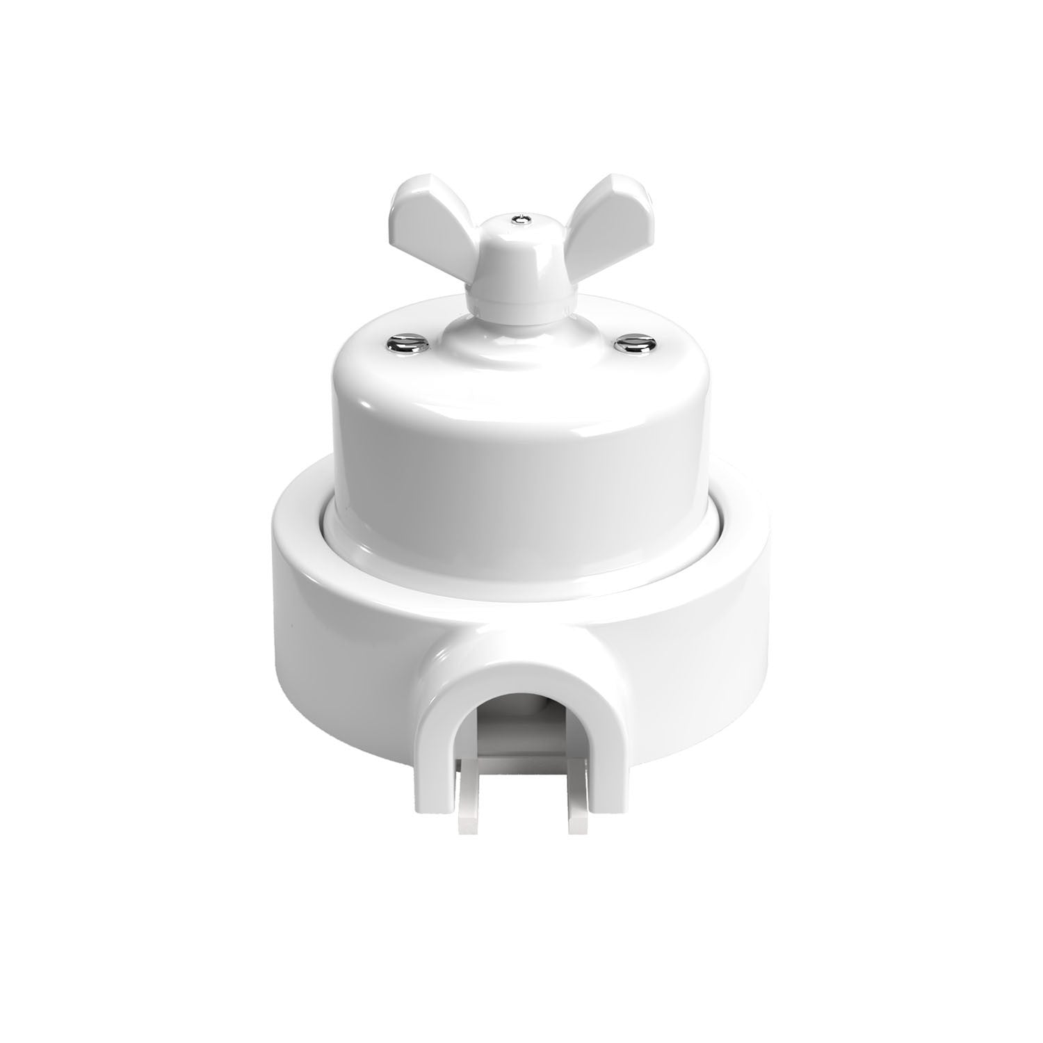 Sada bílého porcelánového vypínače/přepínače 10AX250V s šroubováním a základnou pro Creative-Tubes