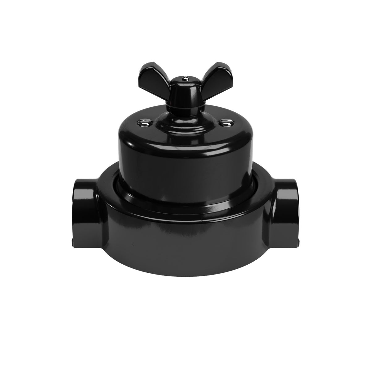 Sada černého porcelánového vypínače 10AX250V s motýlkovou maticí a základnou pro Creative-Tubes Ø 66,5 mm