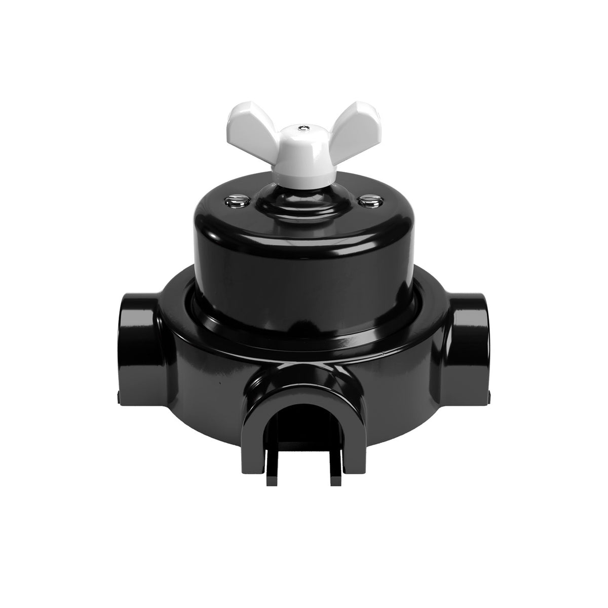Sada černého porcelánového vypínače 10AX250V s motýlkovou maticí a základnou pro Creative-Tubes Ø 66,5 mm
