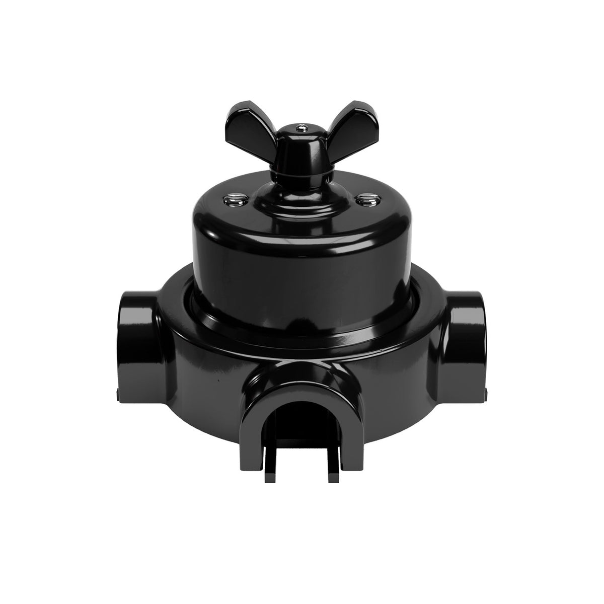 Sada černého porcelánového vypínače 10AX250V s motýlkovou maticí a základnou pro Creative-Tubes Ø 66,5 mm