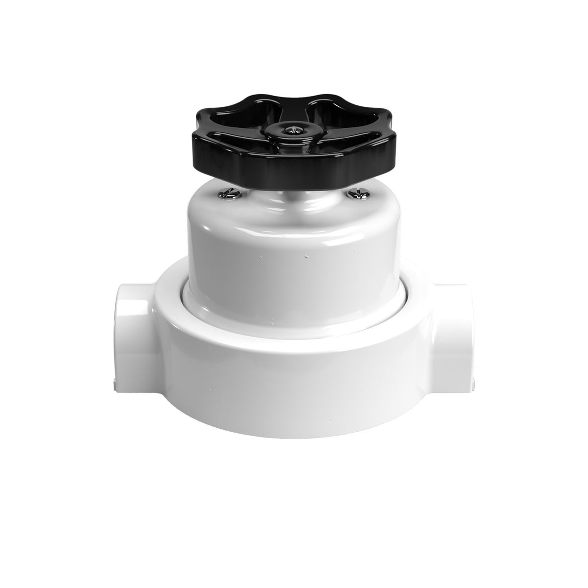 Bílý porcelánový vypínač s knoflíkem 10AX250V, Ø 66,5 mm