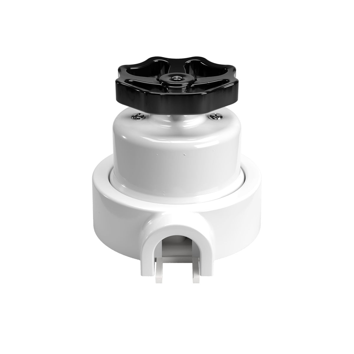 Bílý porcelánový vypínač s knoflíkem 10AX250V, Ø 66,5 mm