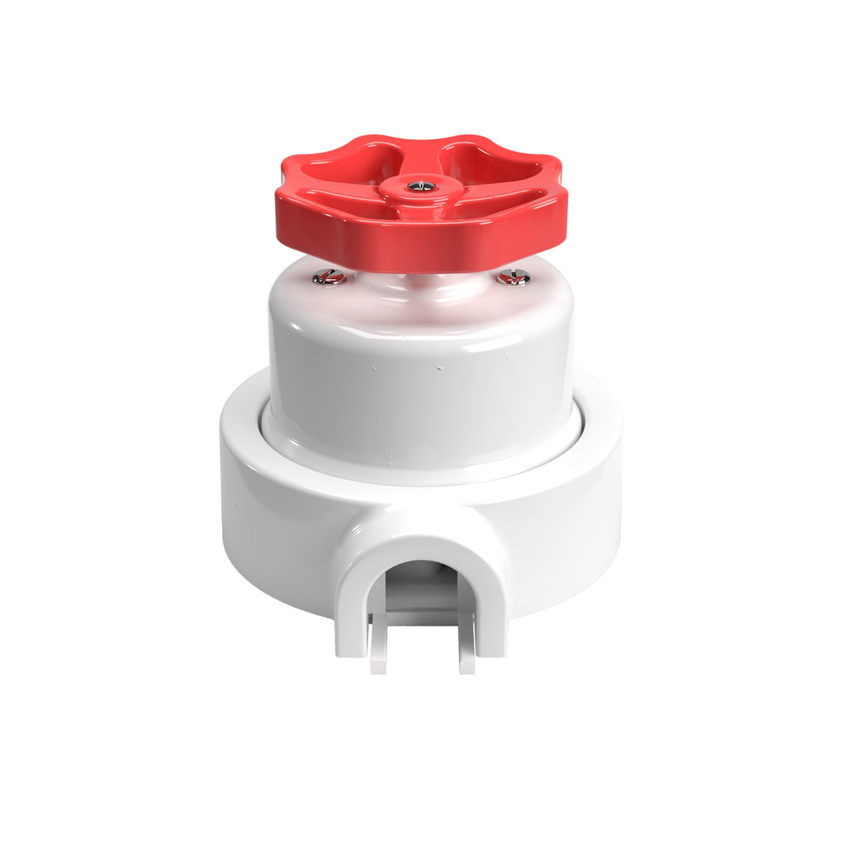 Bílý porcelánový vypínač s knoflíkem 10AX250V, Ø 66,5 mm