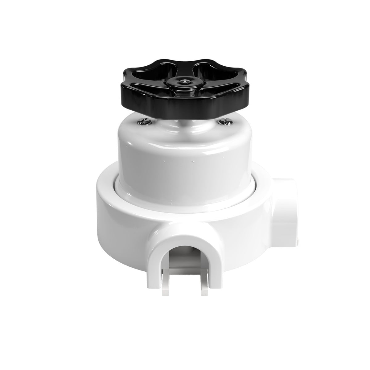 Bílý porcelánový vypínač s knoflíkem 10AX250V, Ø 66,5 mm