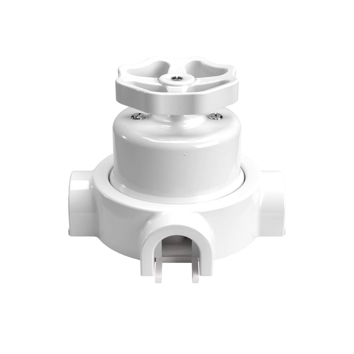 Bílý porcelánový vypínač s knoflíkem 10AX250V, Ø 66,5 mm