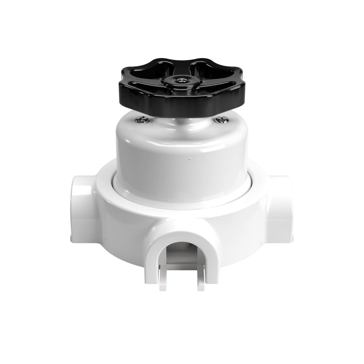 Bílý porcelánový vypínač s knoflíkem 10AX250V, Ø 66,5 mm