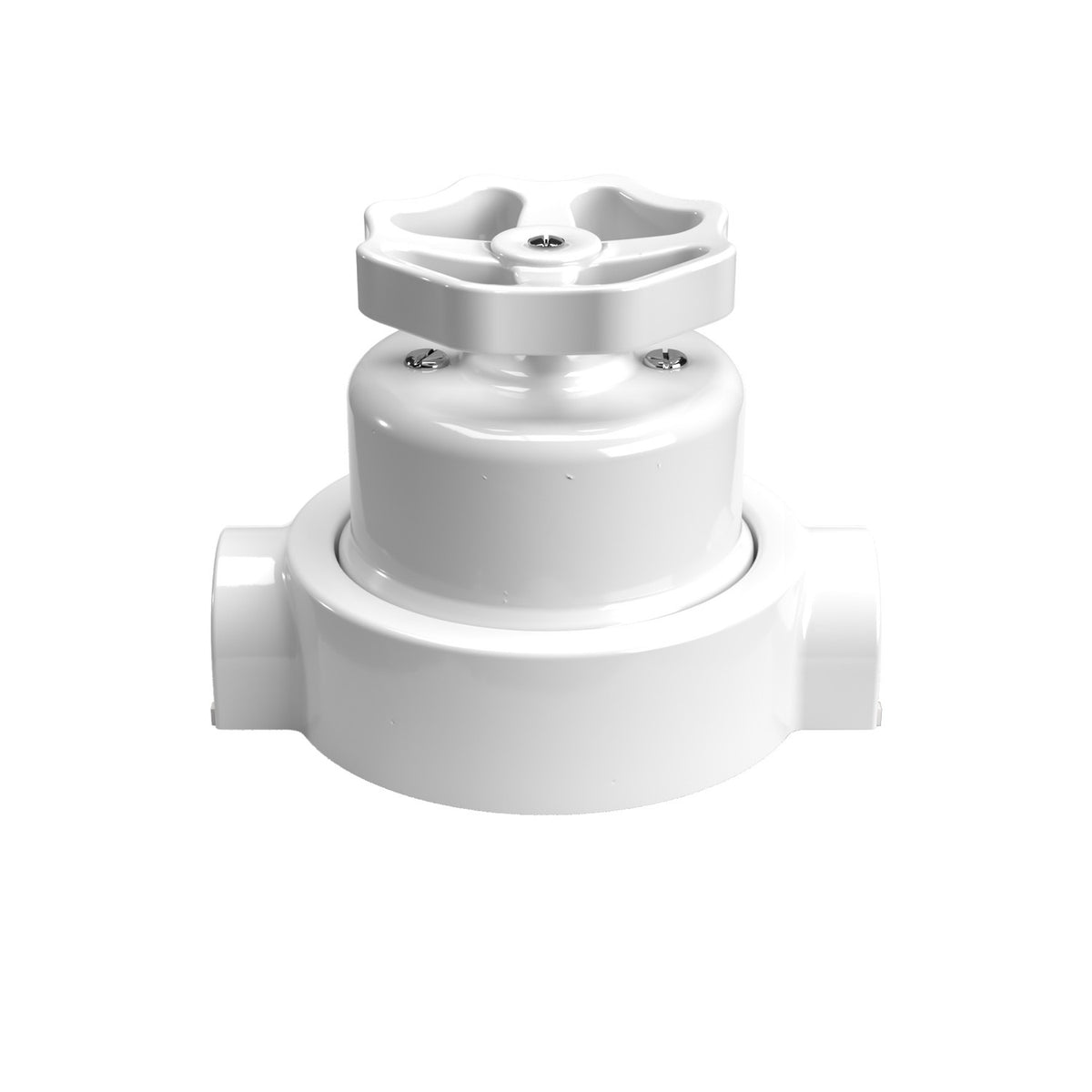 Bílý porcelánový vypínač s knoflíkem 10AX250V, Ø 66,5 mm
