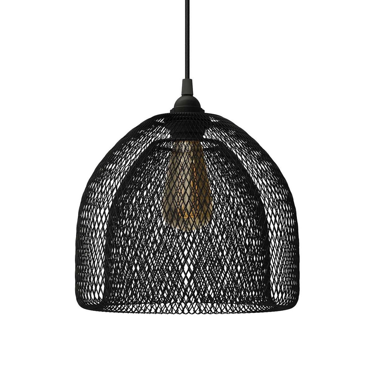 Kovové stínidlo Ghostbell XL černé, E27, 290 mm