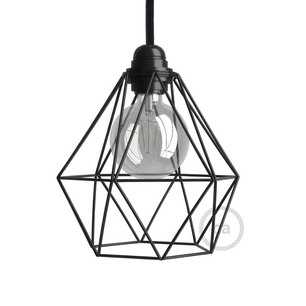 Kovová klec Diamant E27, lakovaný kov, šířka 210 mm
