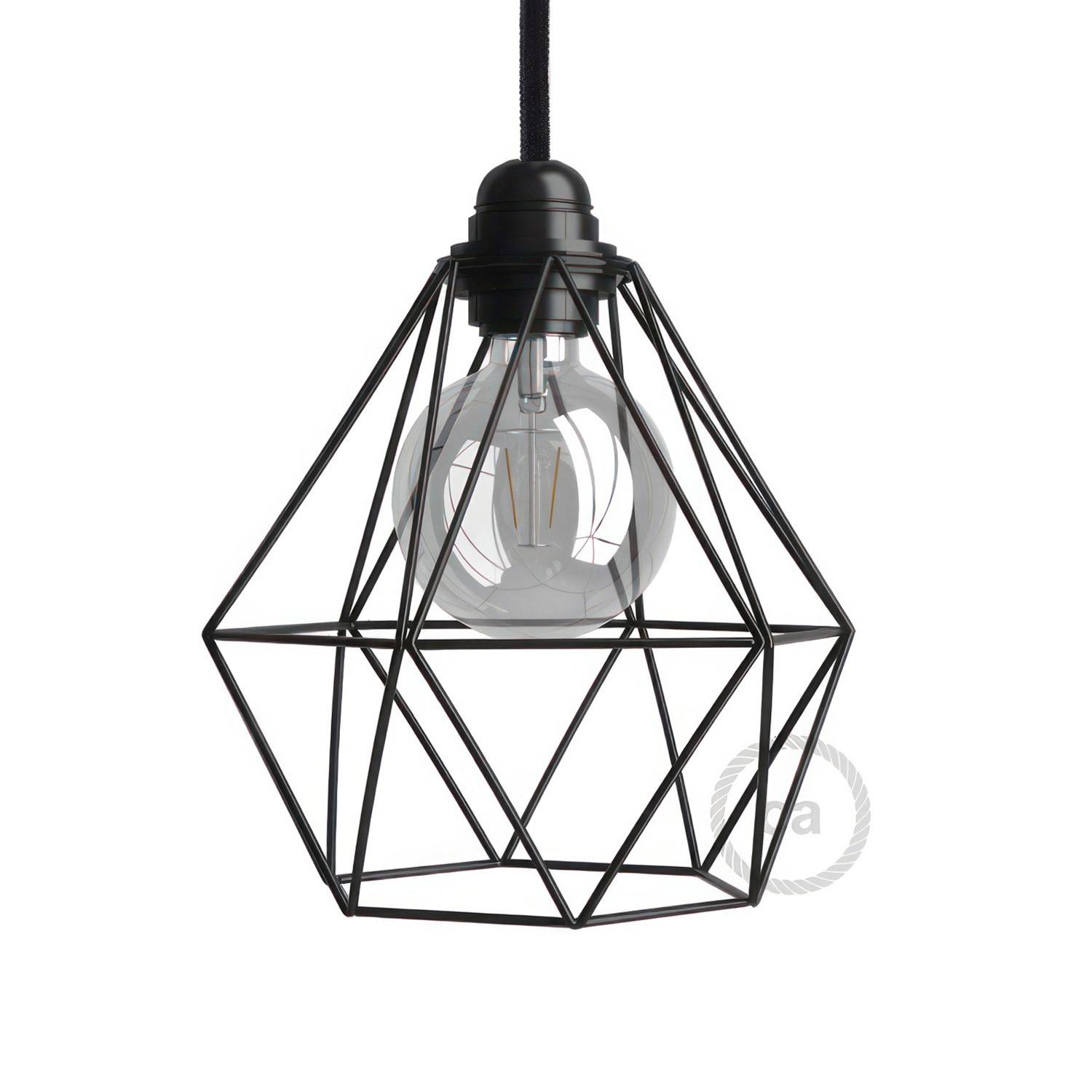 Kovová klec Diamant E27, lakovaný kov, šířka 210 mm