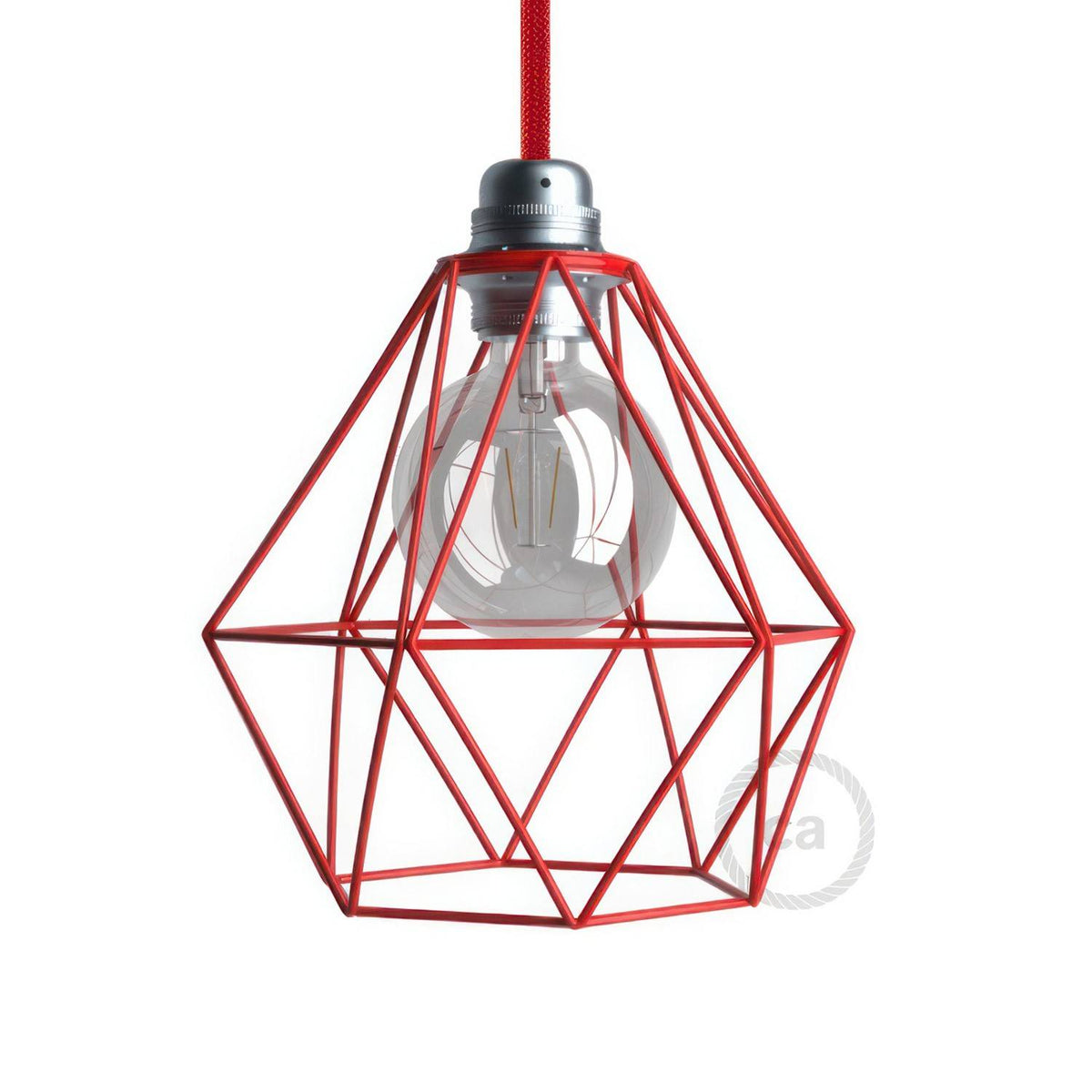 Kovová klec Diamant E27, lakovaný kov, šířka 210 mm