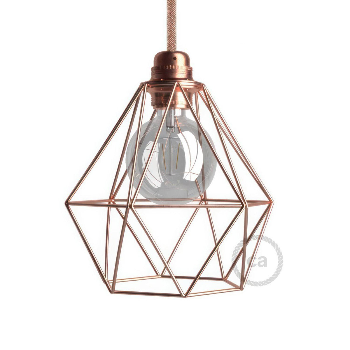 Kovová klec Diamant E27, lakovaný kov, šířka 210 mm