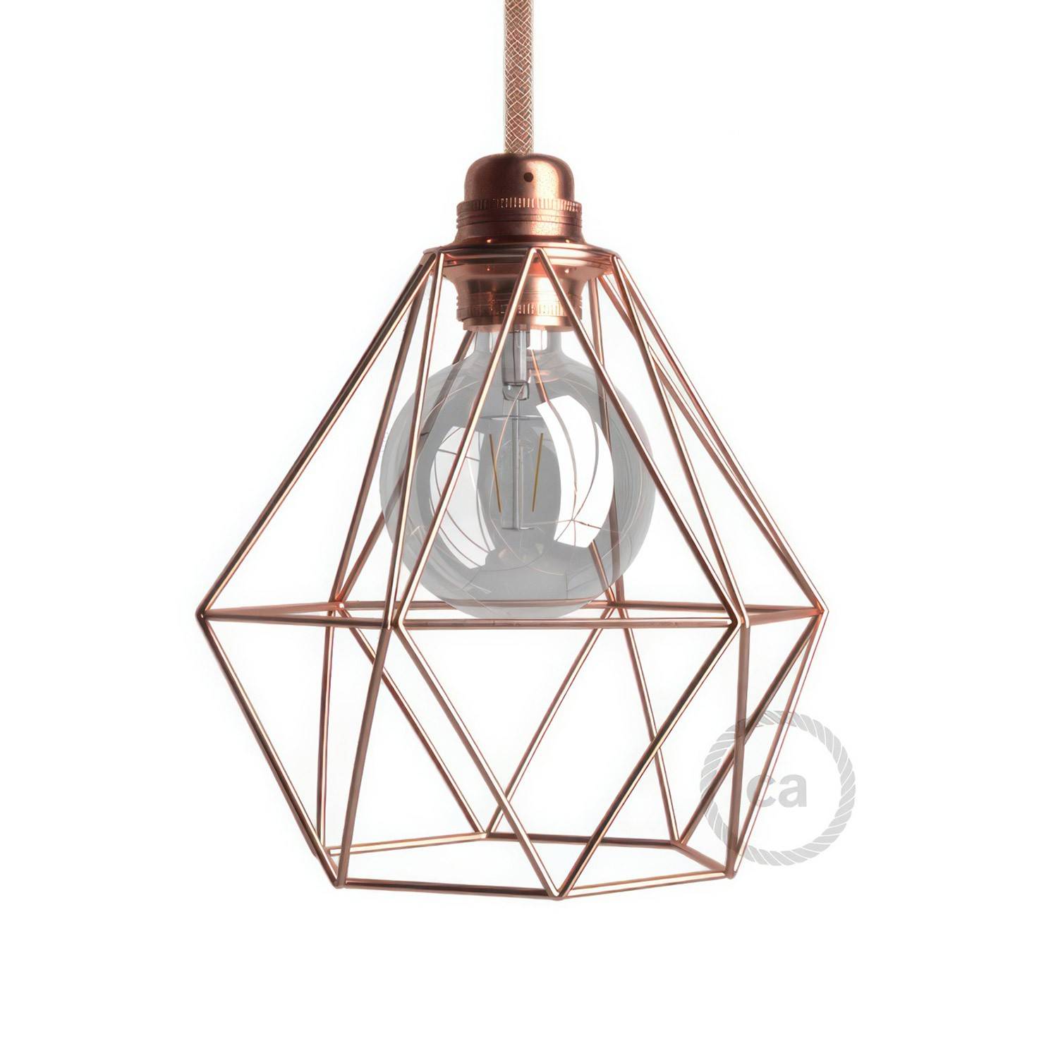 Kovová klec Diamant E27, lakovaný kov, šířka 210 mm