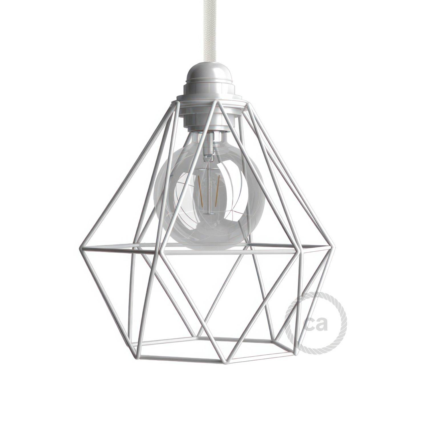 Kovová klec Diamant E27, lakovaný kov, šířka 210 mm